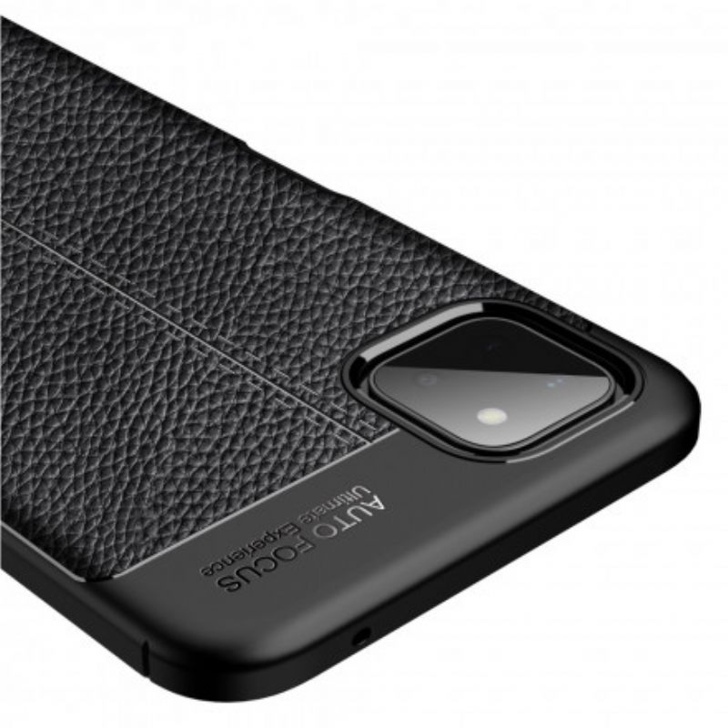 Case Samsung Galaxy A22 5G Double Line Litchi Leather Effect