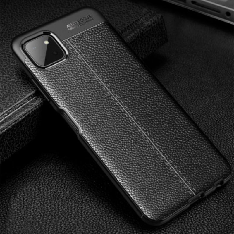 Case Samsung Galaxy A22 5G Double Line Litchi Leather Effect