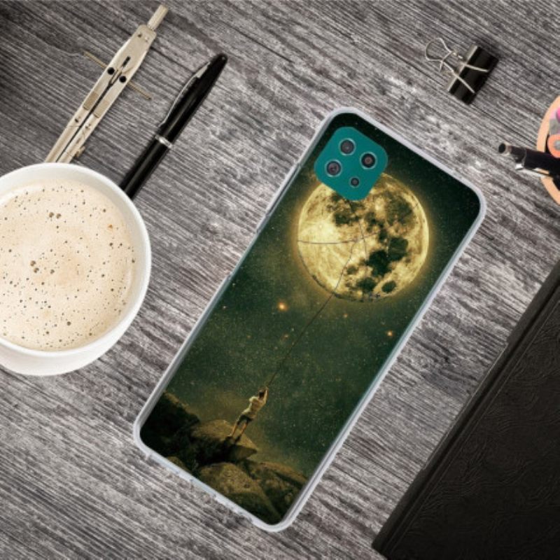 Case Samsung Galaxy A22 5G Flexible Moon Man