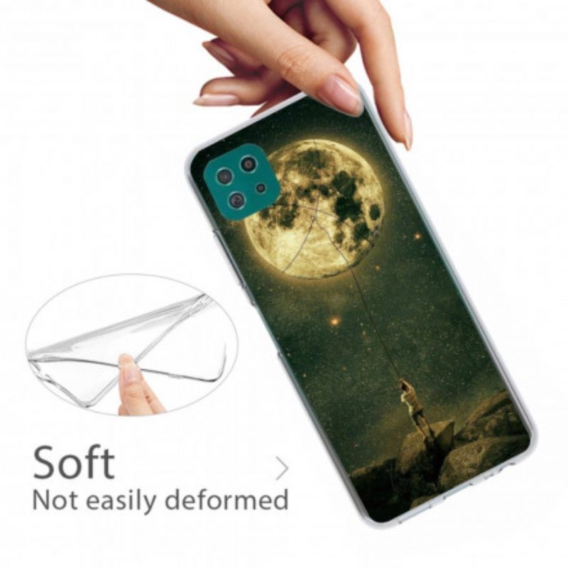 Case Samsung Galaxy A22 5G Flexible Moon Man