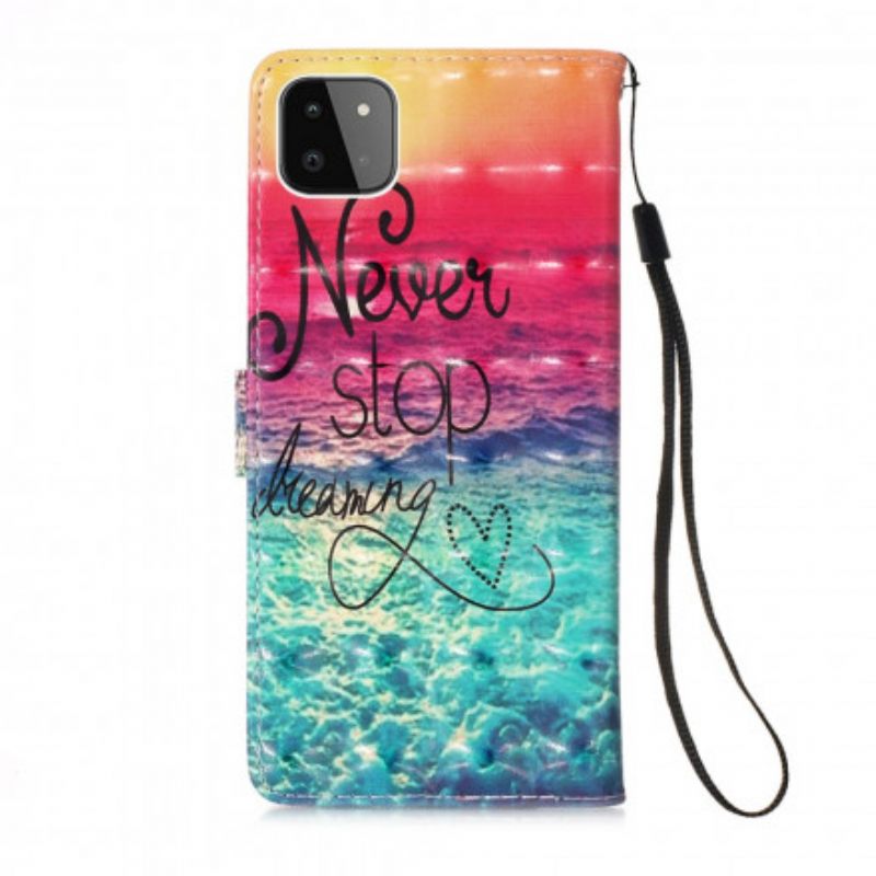 Kotelot Samsung Galaxy A22 5G Älä Koskaan Lakkaa Haaveilemasta