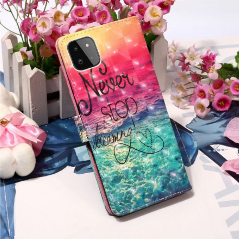 Kotelot Samsung Galaxy A22 5G Älä Koskaan Lakkaa Haaveilemasta