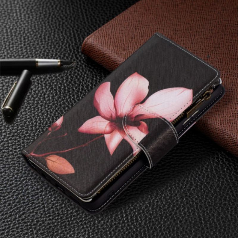 Kotelot Samsung Galaxy A22 5G Flower Vetoketjullinen Tasku