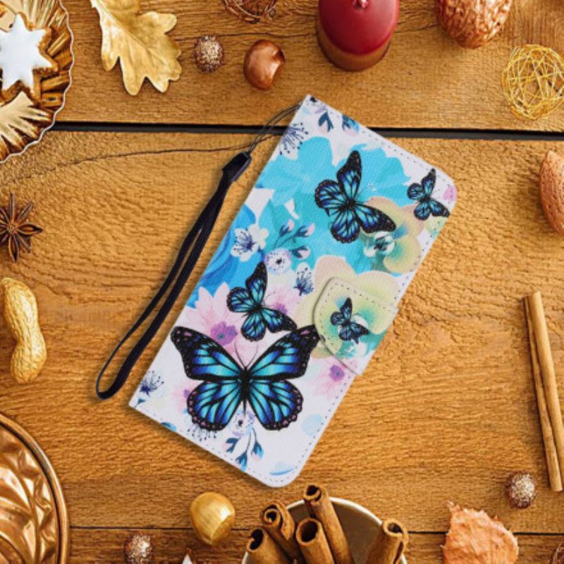 Kotelot Samsung Galaxy A22 5G Perhoset Ja Kesäkukat