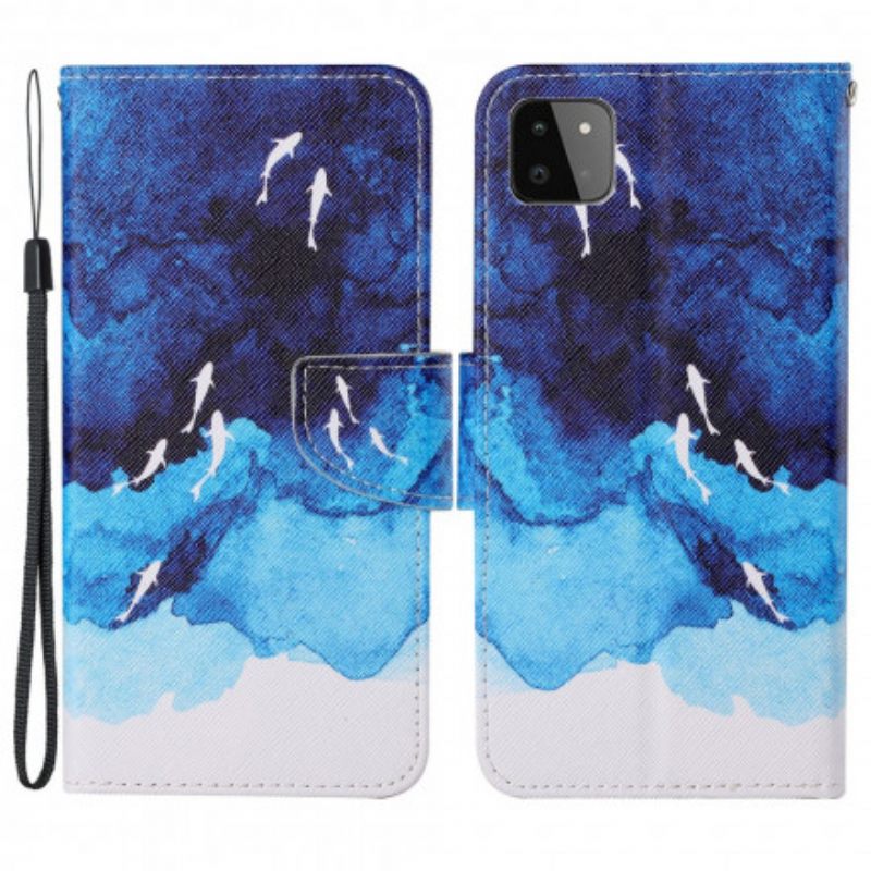 Kotelot Samsung Galaxy A22 5G Sea Kaulanauhalla