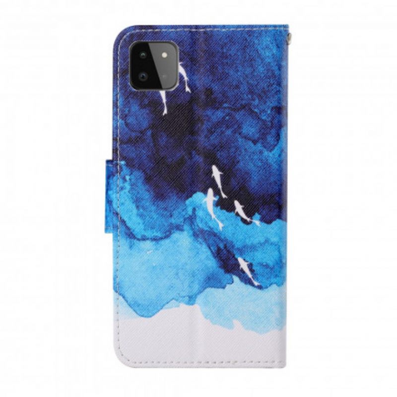 Kotelot Samsung Galaxy A22 5G Sea Kaulanauhalla