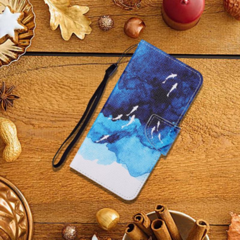 Kotelot Samsung Galaxy A22 5G Sea Kaulanauhalla