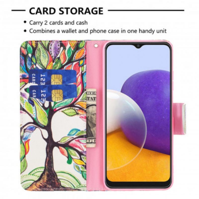 Kotelot Samsung Galaxy A22 5G Värikäs Puu