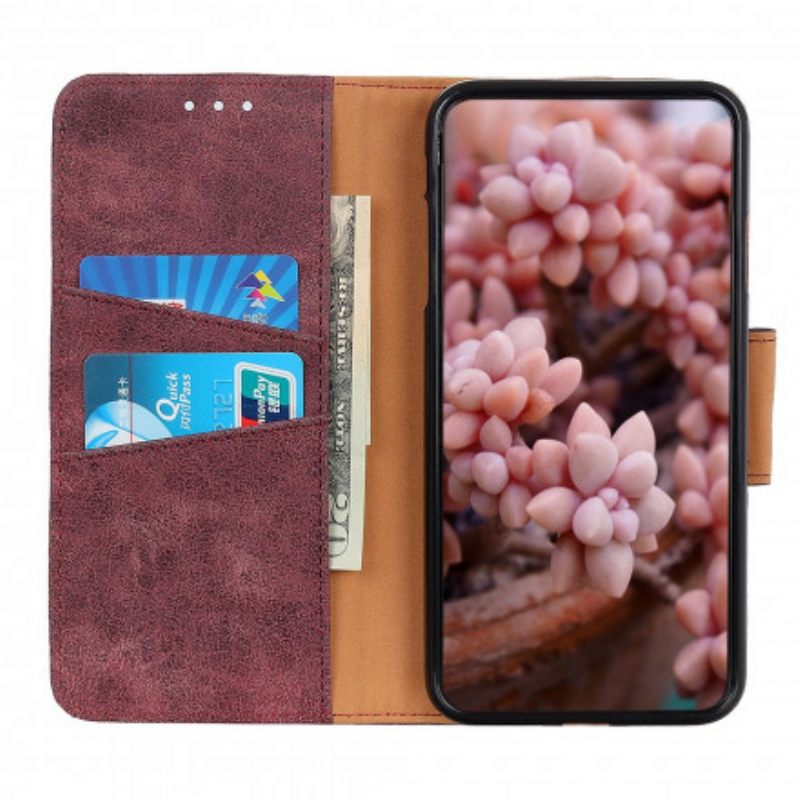 Kotelot Samsung Galaxy A22 5G Vintage Haljattu Nahka