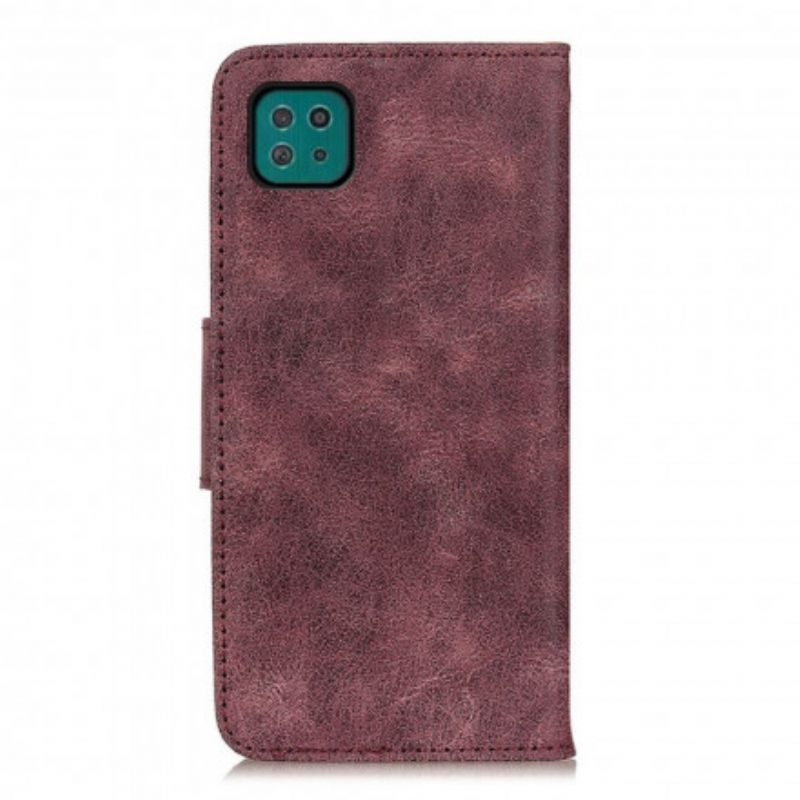 Kotelot Samsung Galaxy A22 5G Vintage Haljattu Nahka