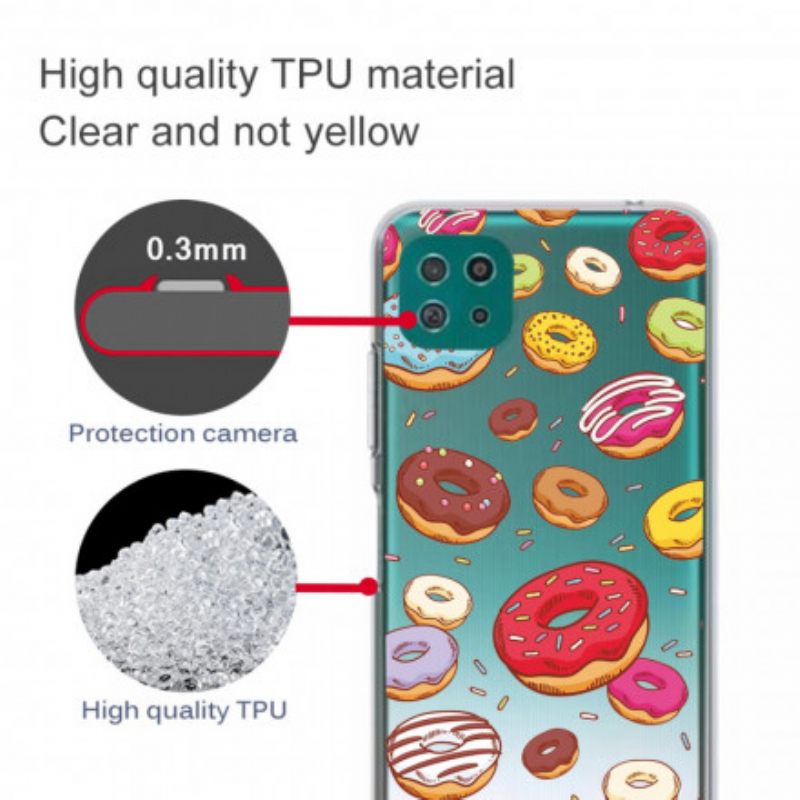 Kuori Samsung Galaxy A22 5G Rakastaa Munkkeja