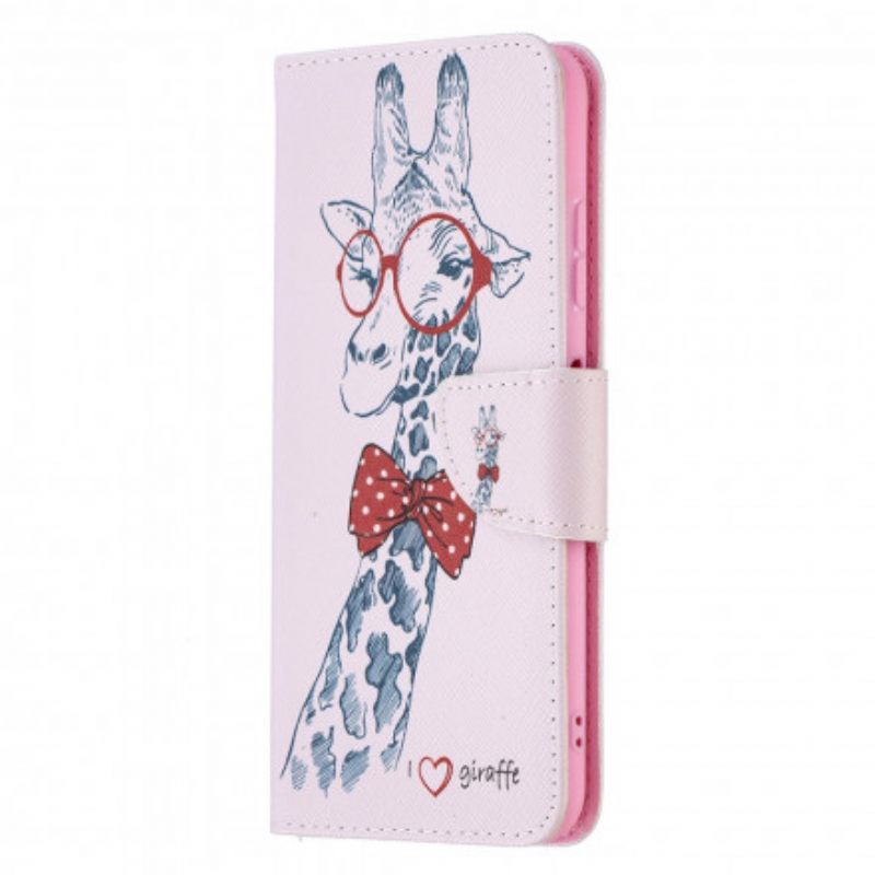 Nahkakotelo Samsung Galaxy A22 5G Brainy Giraffe