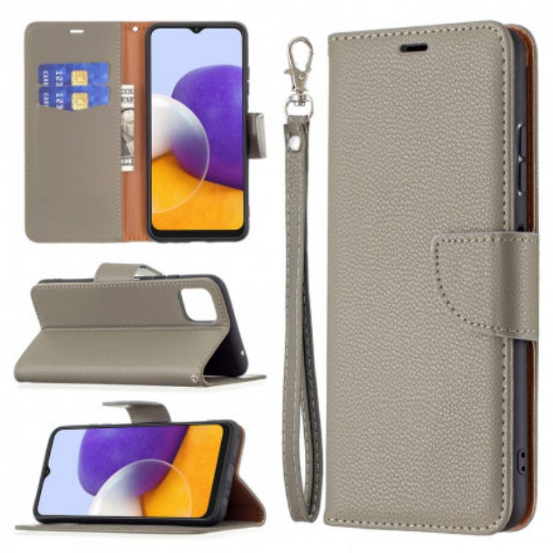 Nahkakotelo Samsung Galaxy A22 5G Kotelot Flip Litsiläppä Vino
