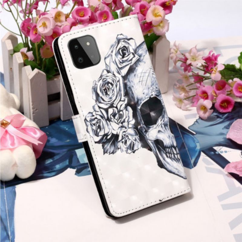 Nahkakotelo Samsung Galaxy A22 5G Kukkakallo
