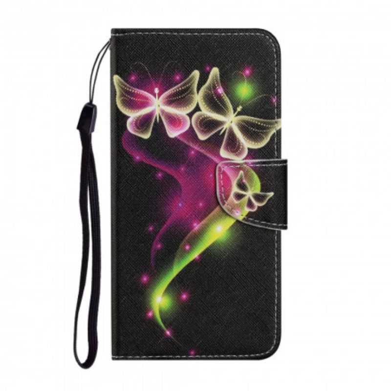 Nahkakotelo Samsung Galaxy A22 5G Magic Butterflies