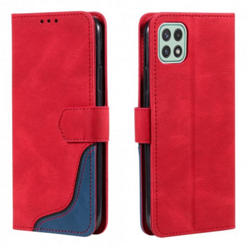 Nahkakotelo Samsung Galaxy A22 5G Skin-feel Wave
