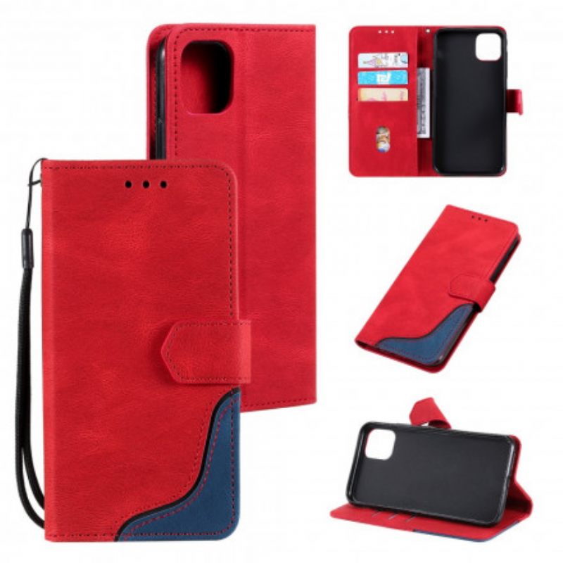 Nahkakotelo Samsung Galaxy A22 5G Skin-feel Wave