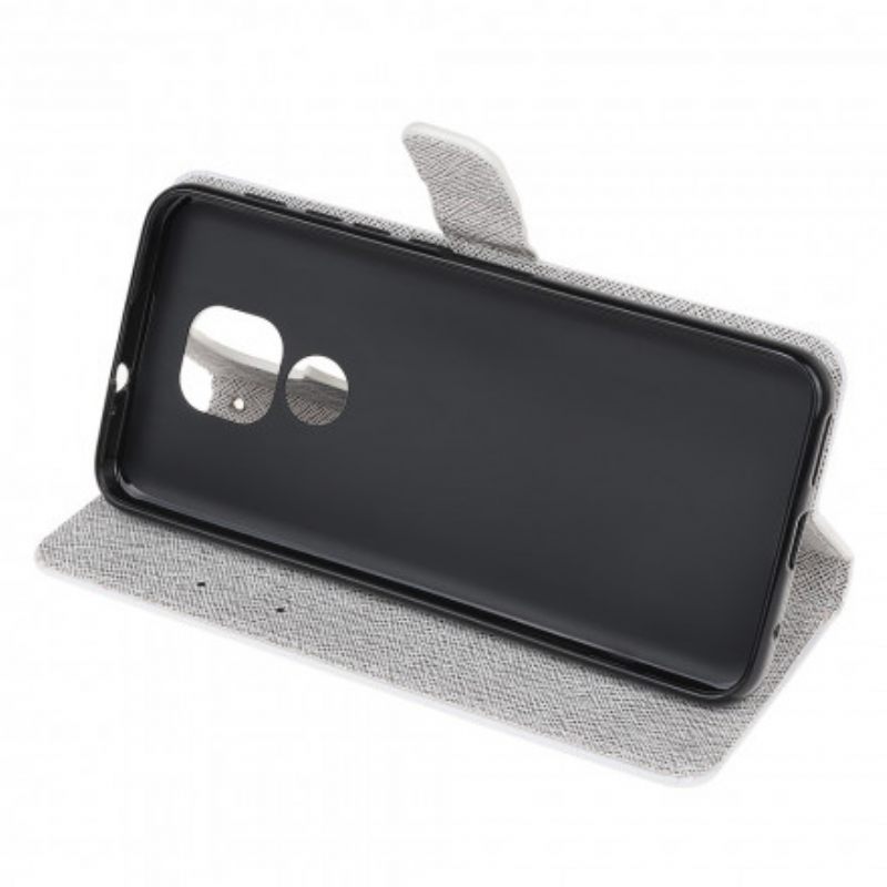 Flip Case Moto G9 Play Suojaketju Kuori Lunar Strap Flowers