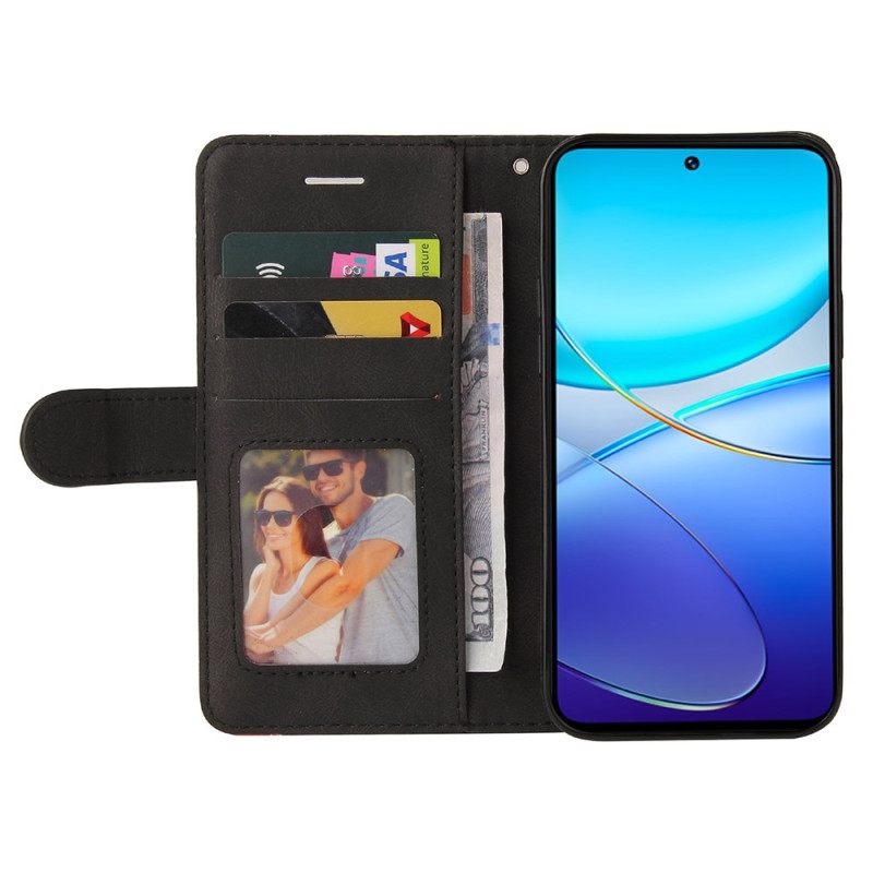 Nahkakotelo Vivo V40 Se 5g Kaksisävyinen Aaltokuvio