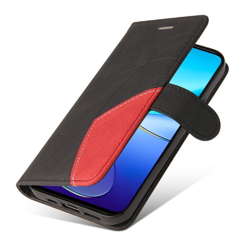 Nahkakotelo Vivo V40 Se 5g Kaksisävyinen Aaltokuvio