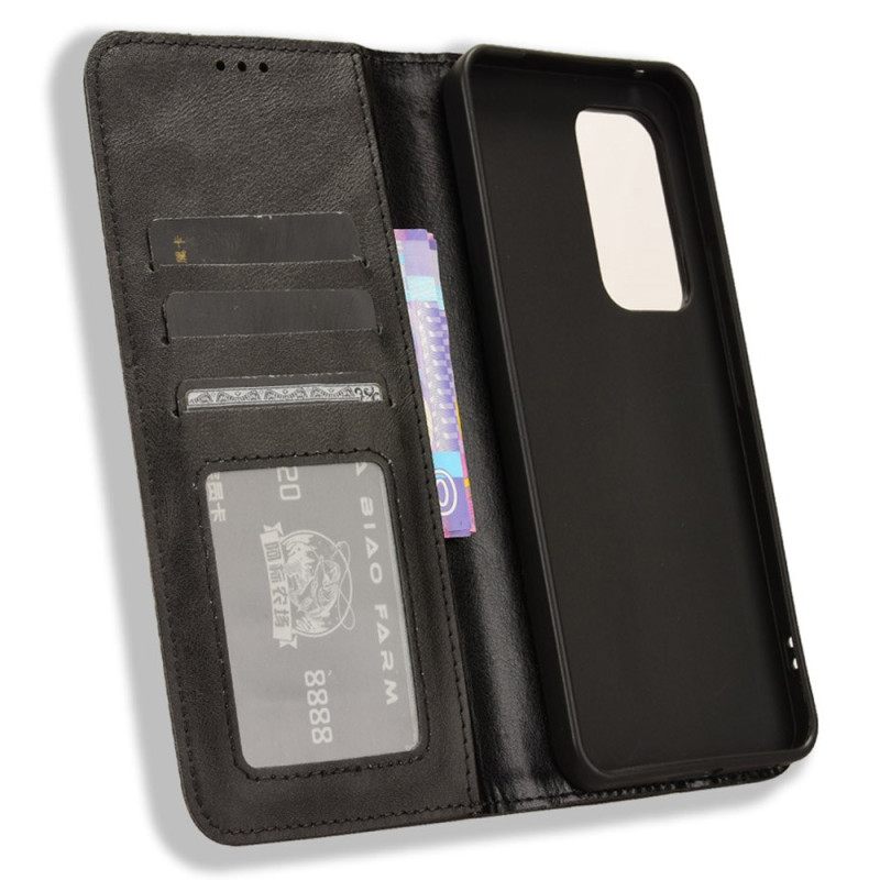 Nahkakotelo Vivo V40 Se 5g Vintage-reunus Suojakuori