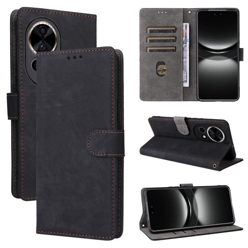 Kuoret Huawei Nova 13 Rfid-mokkanahkakuvioinen Lompakko