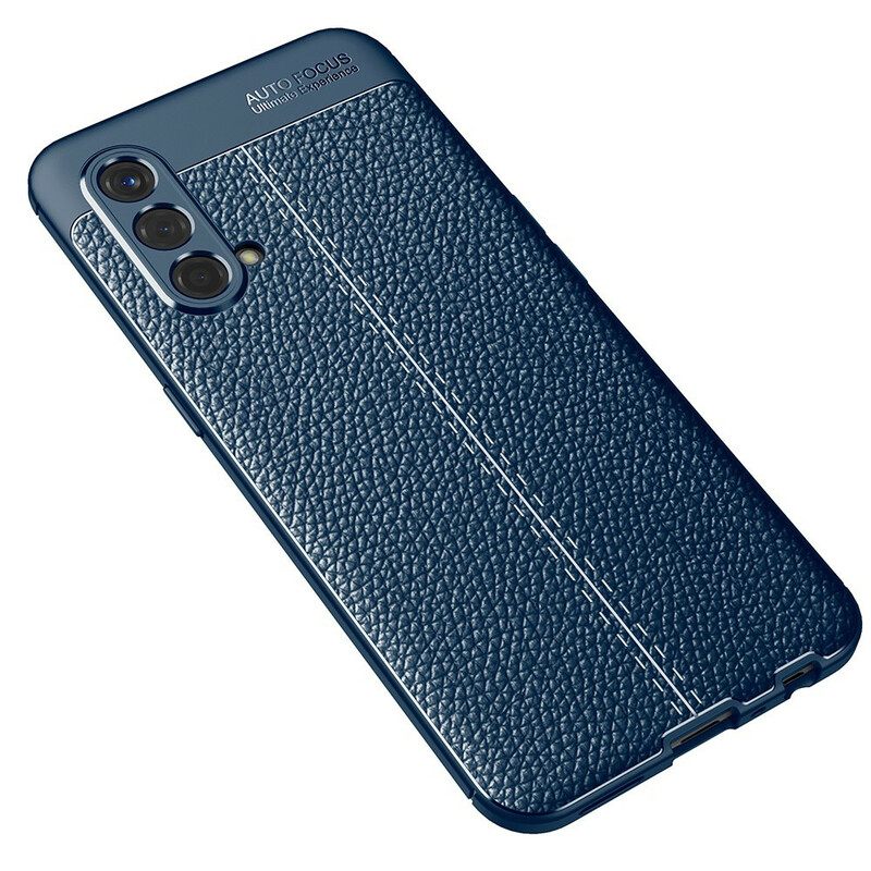 Case OnePlus Nord CE 5G Double Line Litchi Leather Effect