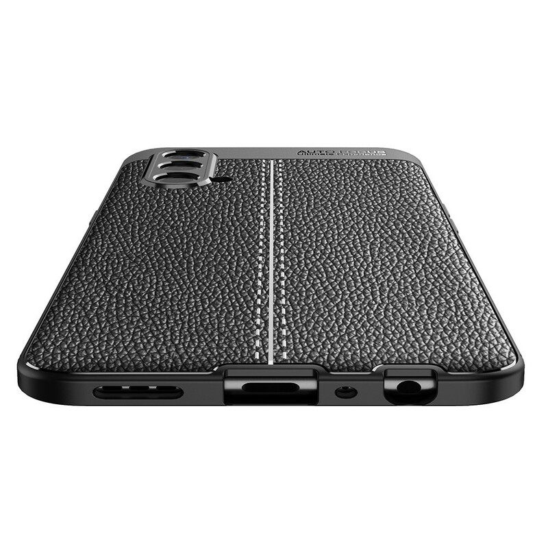 Case OnePlus Nord CE 5G Double Line Litchi Leather Effect
