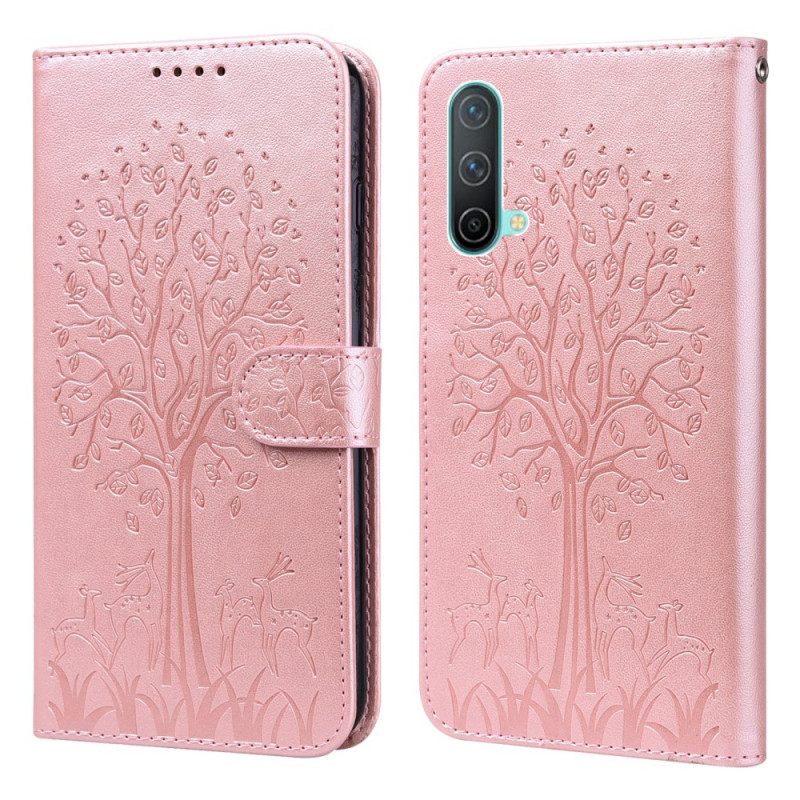 Flip Case OnePlus Nord CE 5G Tree And Deer