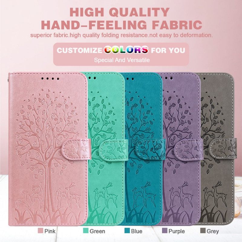 Flip Case OnePlus Nord CE 5G Tree And Deer