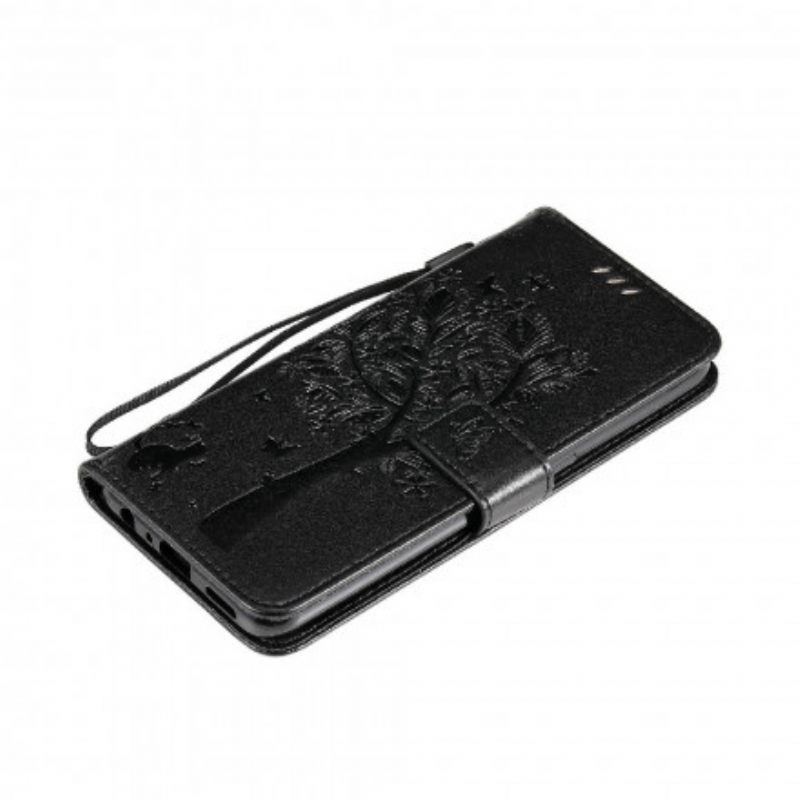 Kotelot OnePlus Nord CE 5G Suojaketju Kuori Tree And Strappy Cat