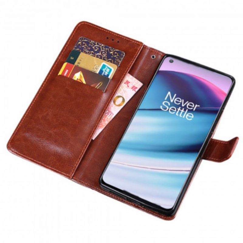 Nahkakotelo OnePlus Nord CE 5G Faux Leather Idewei
