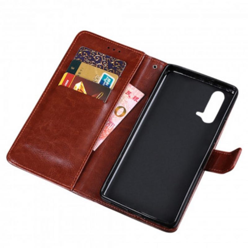 Nahkakotelo OnePlus Nord CE 5G Faux Leather Idewei