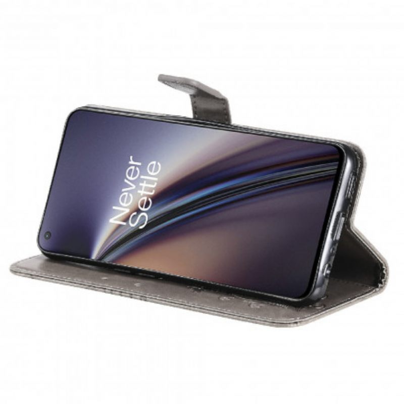 Nahkakotelo OnePlus Nord CE 5G Suojaketju Kuori Giant Thong Butterflies