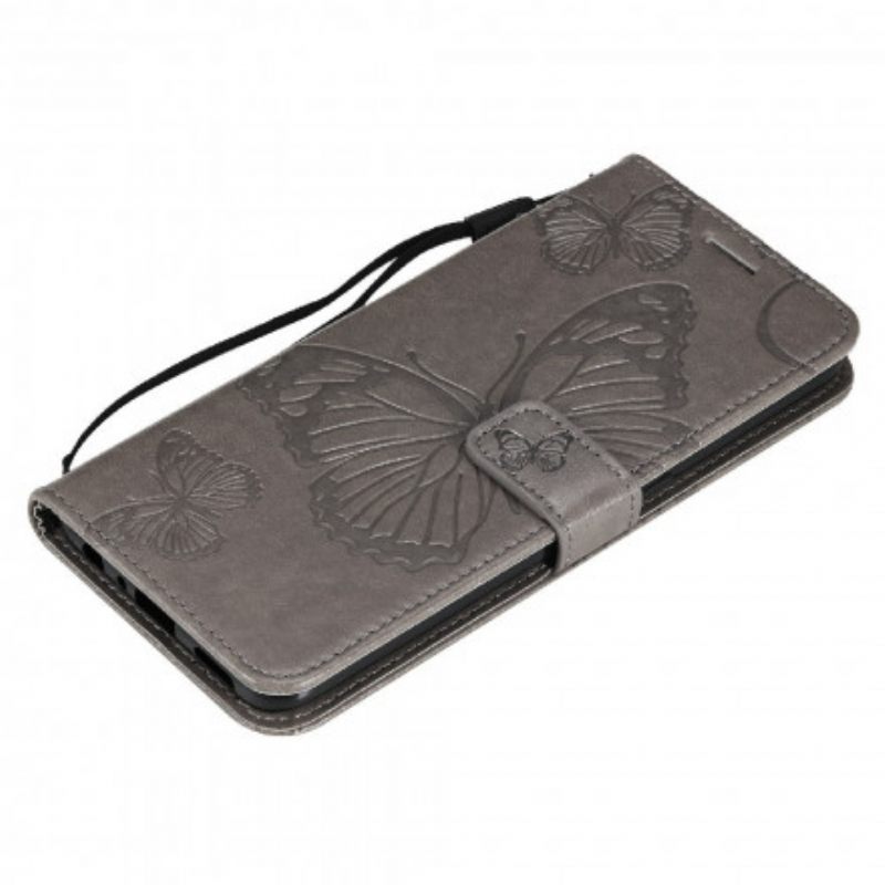 Nahkakotelo OnePlus Nord CE 5G Suojaketju Kuori Giant Thong Butterflies