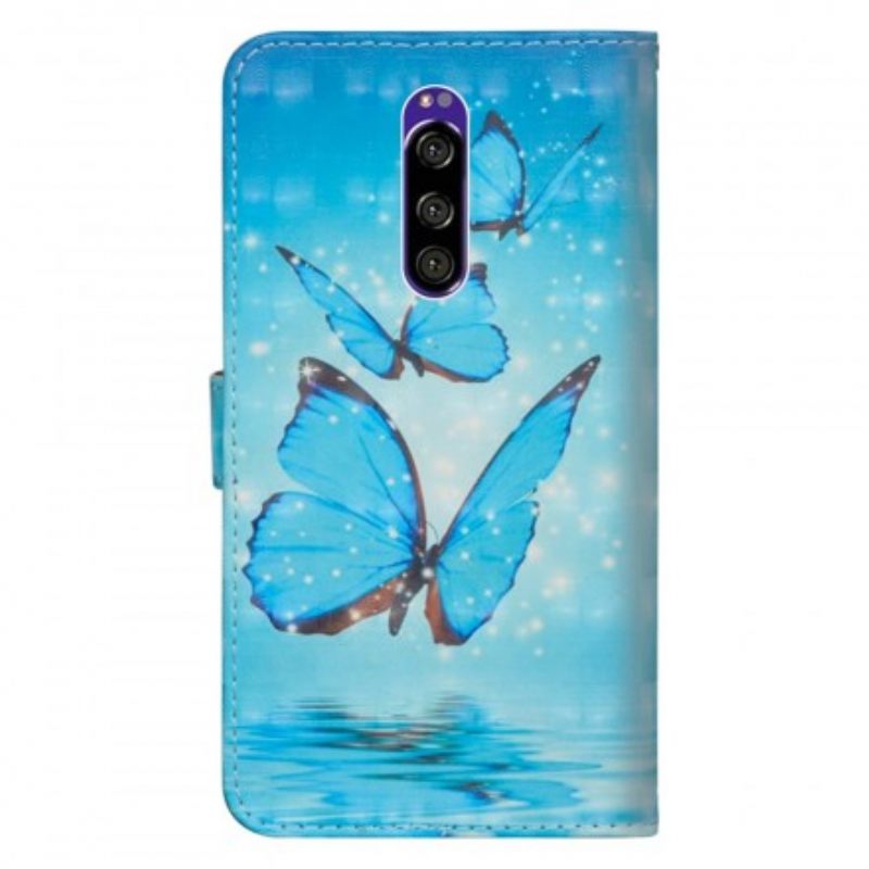 Kotelot Sony Xperia 1 Flying Blue Butterflies