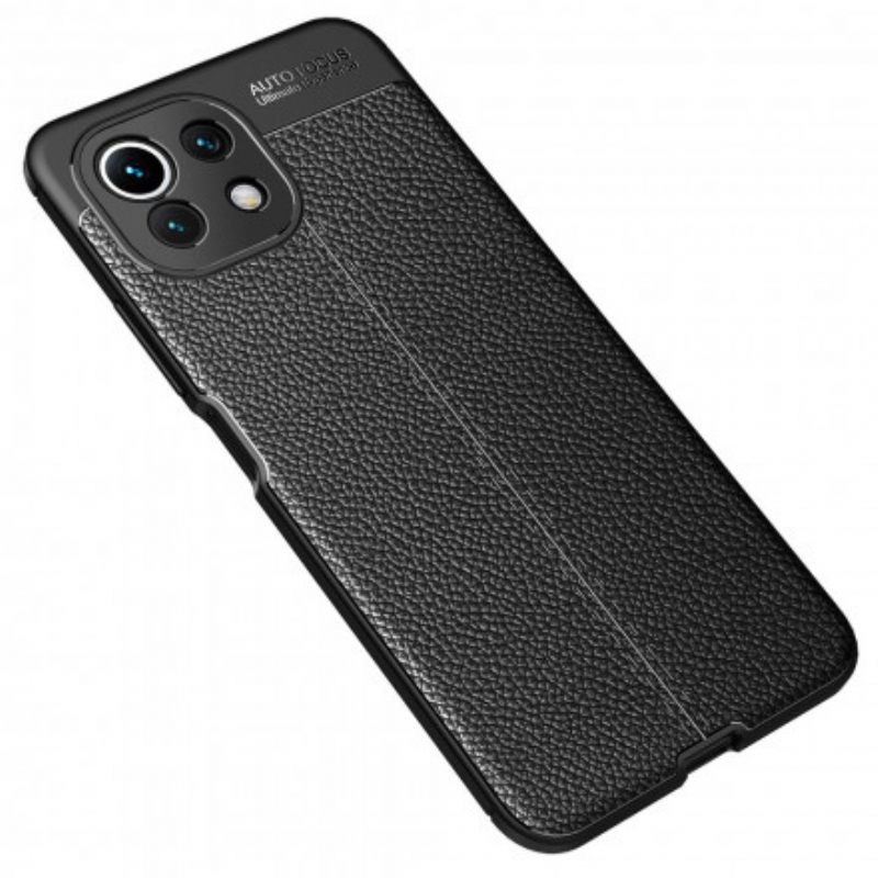 Case Xiaomi Mi 11 Lite 5G NE / Mi 11 Lite 4G / 5G Nahkaefekti Litsi Kaksinkertainen Linja