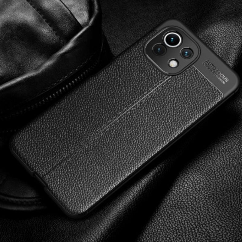 Case Xiaomi Mi 11 Lite 5G NE / Mi 11 Lite 4G / 5G Nahkaefekti Litsi Kaksinkertainen Linja
