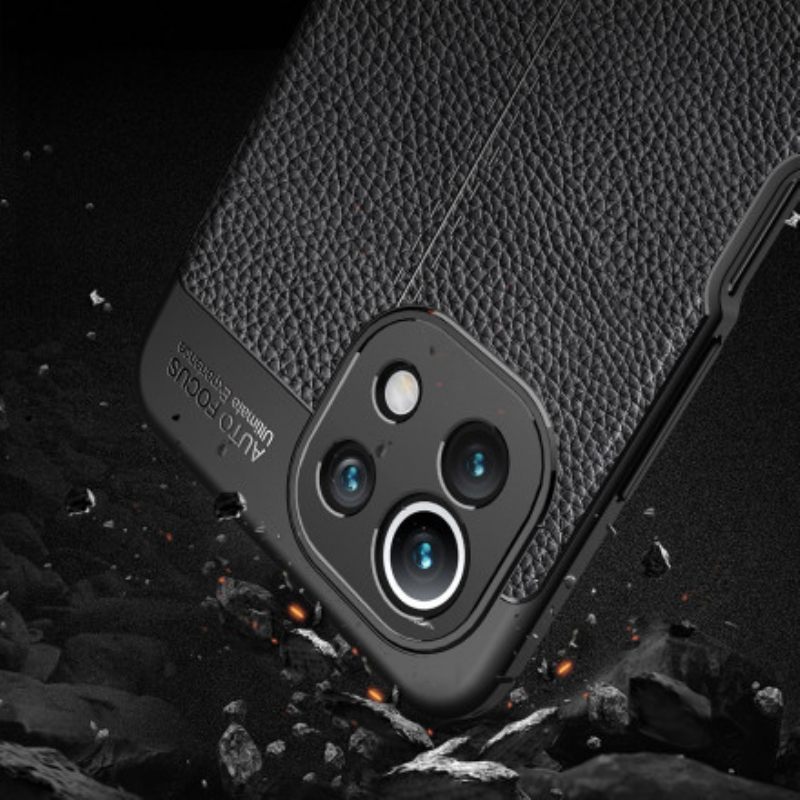 Case Xiaomi Mi 11 Lite 5G NE / Mi 11 Lite 4G / 5G Nahkaefekti Litsi Kaksinkertainen Linja