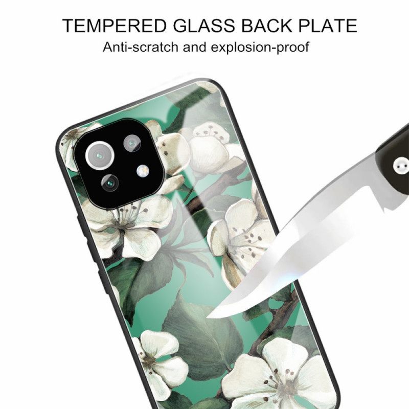 Case Xiaomi Mi 11 Lite 5G NE / Mi 11 Lite 4G / 5G Tempered Glass Flowers