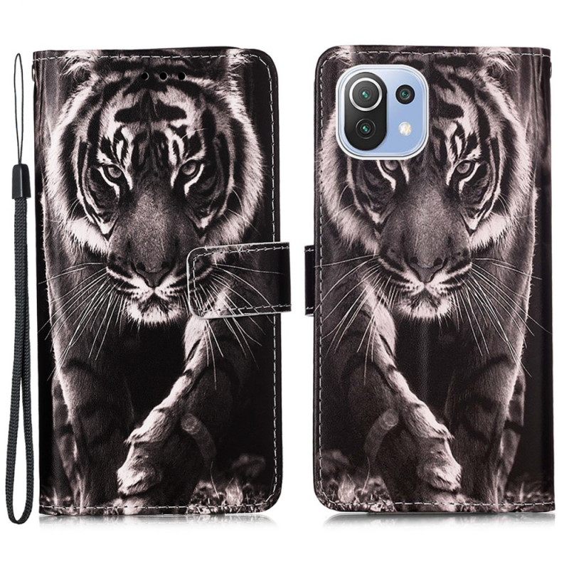 Flip Case Xiaomi Mi 11 Lite 5G NE / Mi 11 Lite 4G / 5G Night Tiger