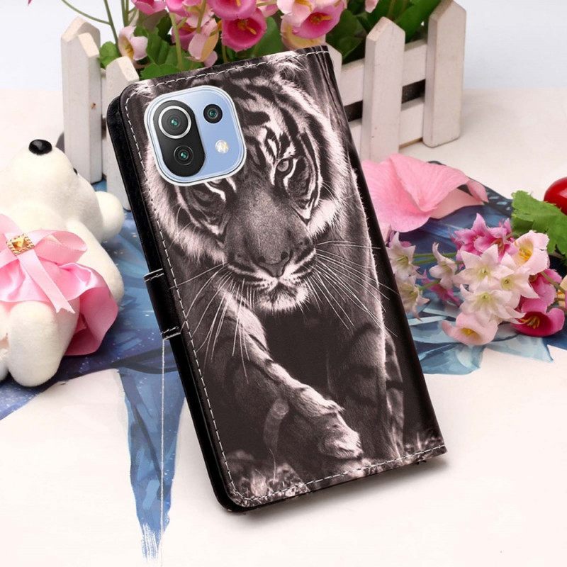 Flip Case Xiaomi Mi 11 Lite 5G NE / Mi 11 Lite 4G / 5G Night Tiger