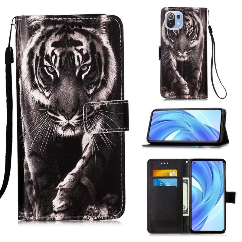 Flip Case Xiaomi Mi 11 Lite 5G NE / Mi 11 Lite 4G / 5G Night Tiger
