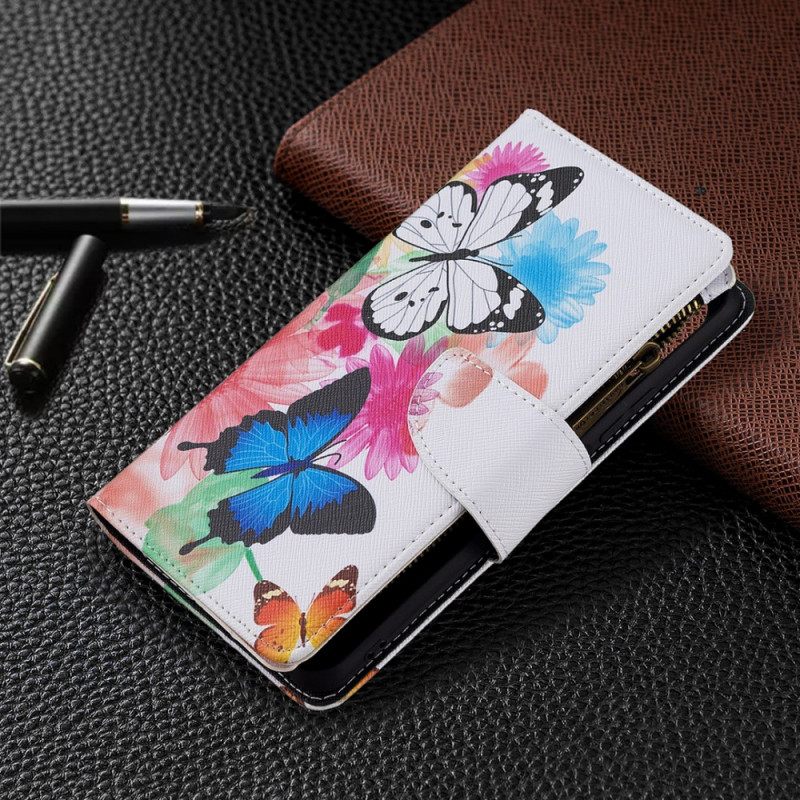 Kotelot Xiaomi Mi 11 Lite 5G NE / Mi 11 Lite 4G / 5G Butterflies Vetoketjullinen Tasku