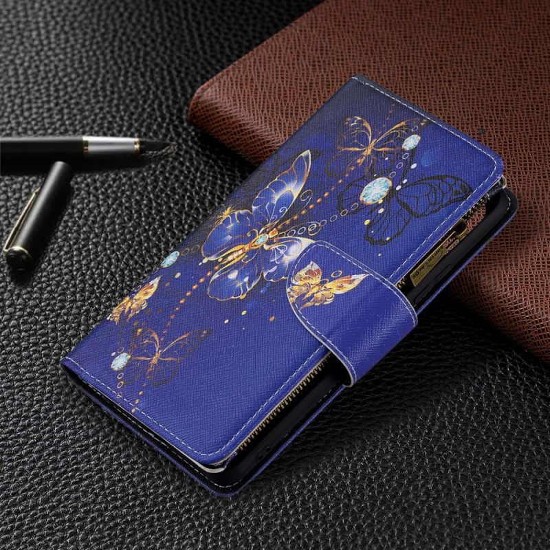 Kotelot Xiaomi Mi 11 Lite 5G NE / Mi 11 Lite 4G / 5G Butterflies Vetoketjullinen Tasku