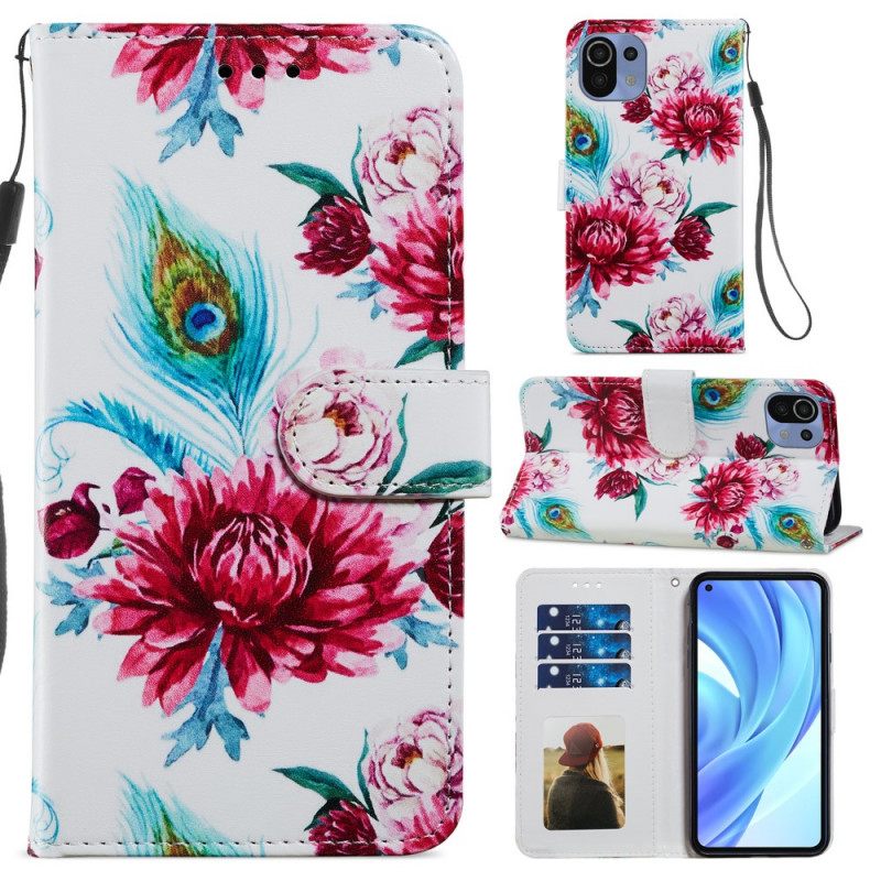 Kotelot Xiaomi Mi 11 Lite 5G NE / Mi 11 Lite 4G / 5G Intense Flowers