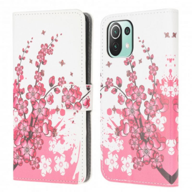 Kotelot Xiaomi Mi 11 Lite 5G NE / Mi 11 Lite 4G / 5G Trooppinen Kukka