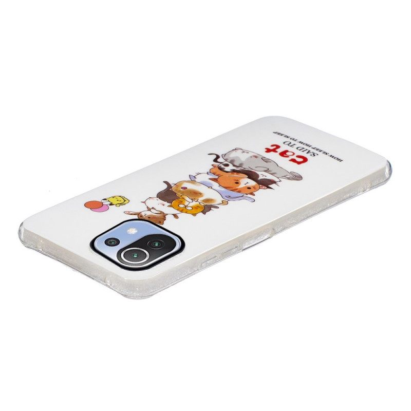 Kuori Xiaomi Mi 11 Lite 5G NE / Mi 11 Lite 4G / 5G Fluoresoivat Kissat