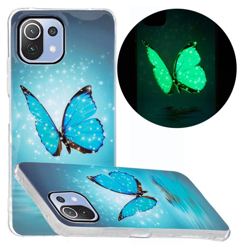 Kuori Xiaomi Mi 11 Lite 5G NE / Mi 11 Lite 4G / 5G Neon Butterflies Sarja
