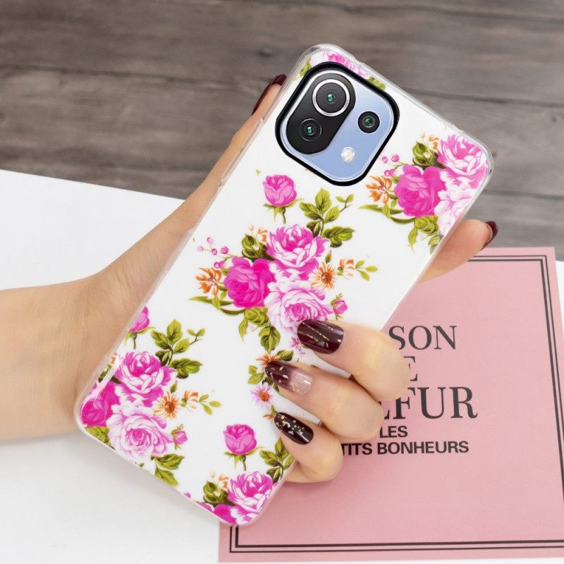 Kuori Xiaomi Mi 11 Lite 5G NE / Mi 11 Lite 4G / 5G Neon Liberty Flowers